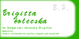 brigitta holecska business card